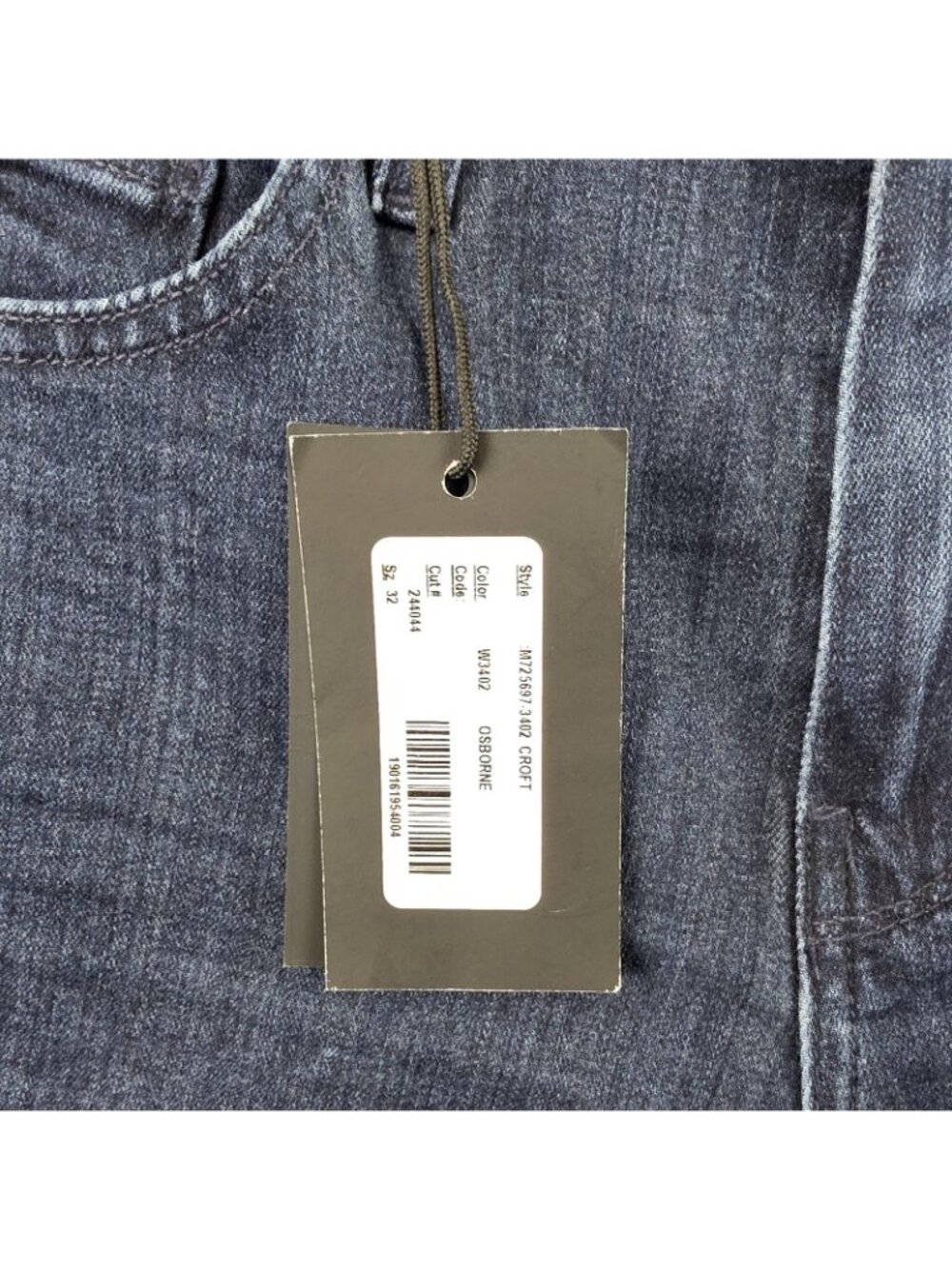 Paige Croft Jeans Mens 32x34 Blue Dark Wash Skinny Transcend Stretch NWT - Picture 6 of 10